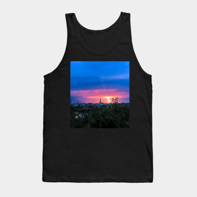 Lightning Over Norwich Tank Top by vincentjnewman